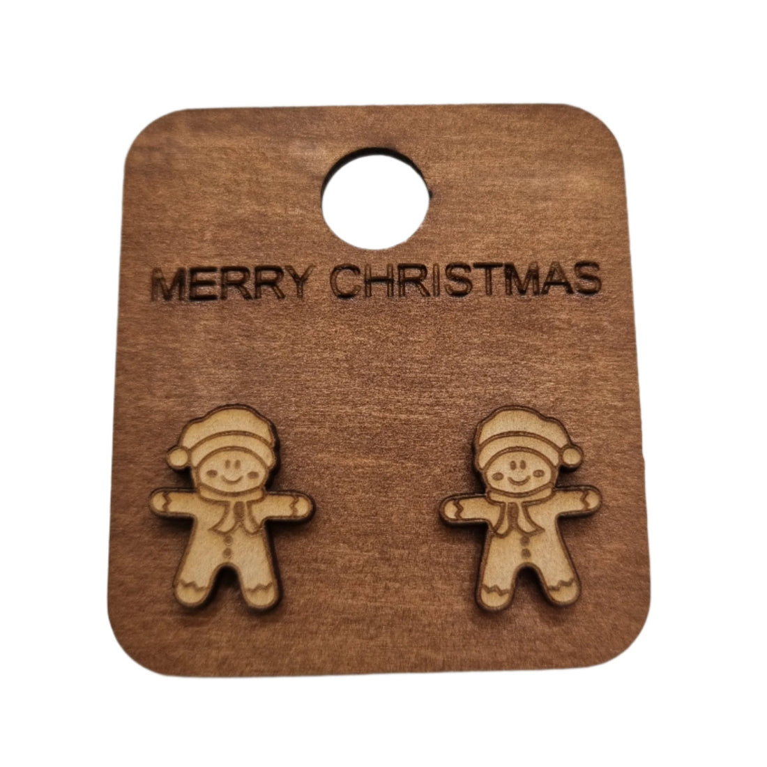 Wooden Christmas Earrings